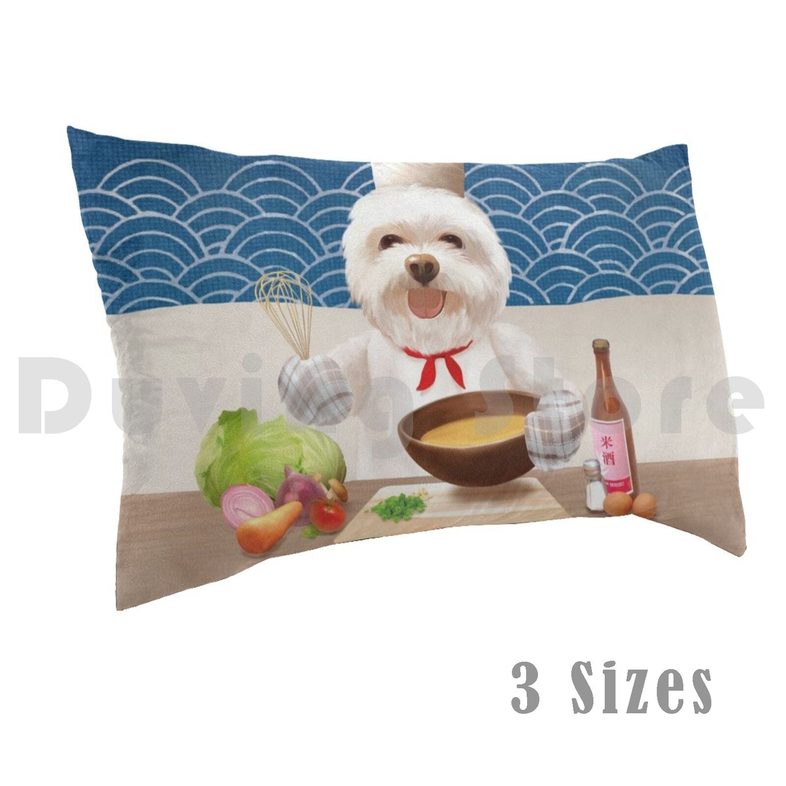Home Cooking For Dogs - Küçük Şef Yastık Kılıfı Baskılı 35x50