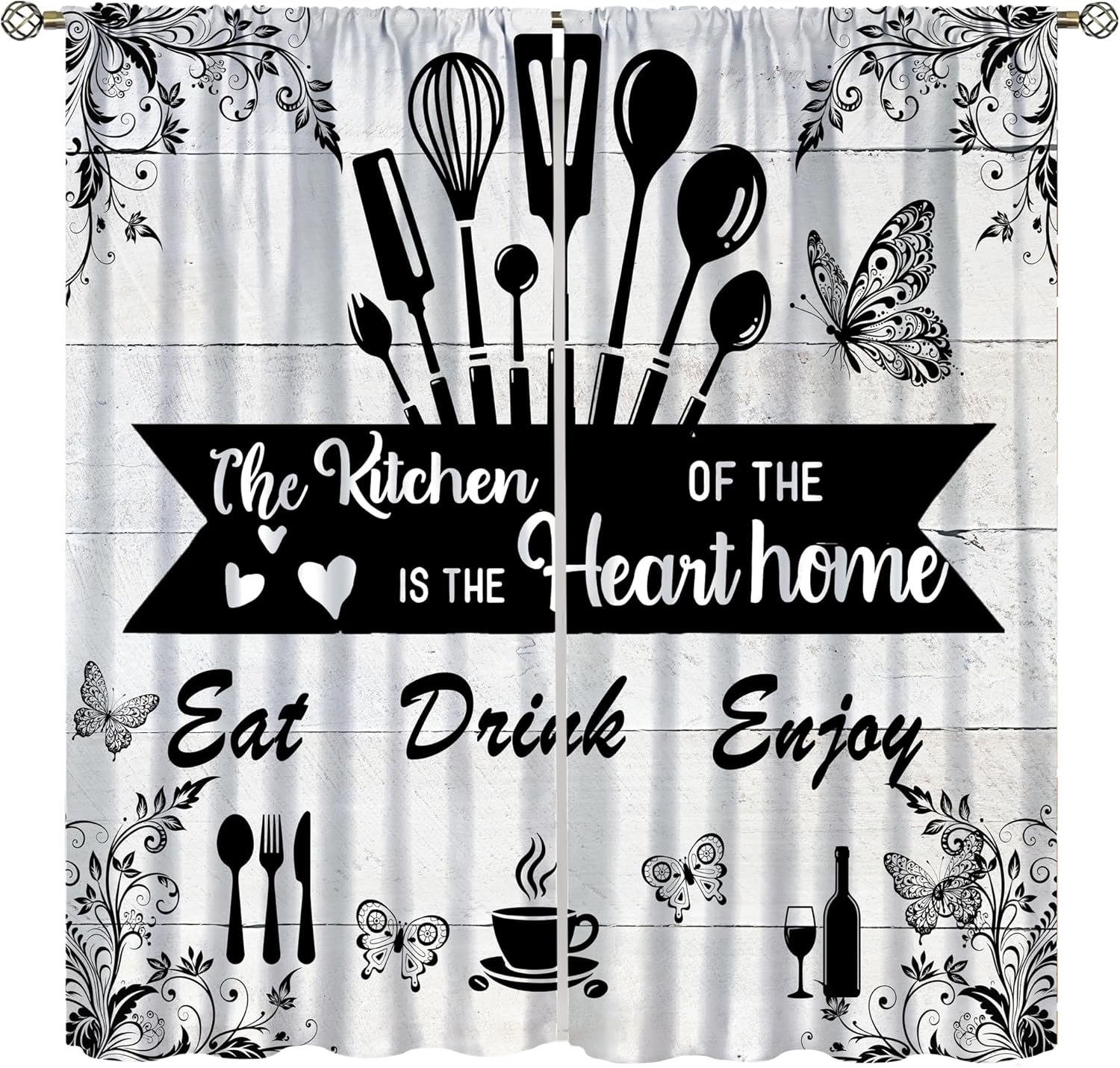 Home Cooking In French - Çiftlik Evi Rustik Perdeleri, Vintage Pişirme