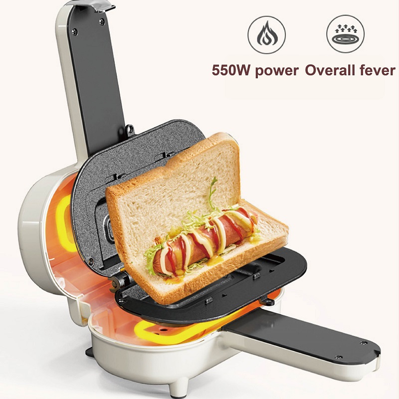 Home Cooking For Dogs - 550W Elektrikli Sandviç Makinesi Taşınabilir Kahvaltı
